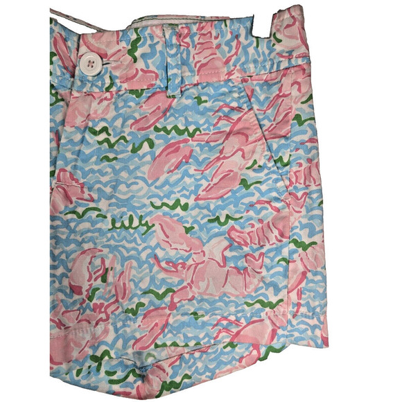 Lilly Pulitzer Callahan Short in Lobstah Roll Size 0 100% Cotton Blue Pink - Picture 3 of 8